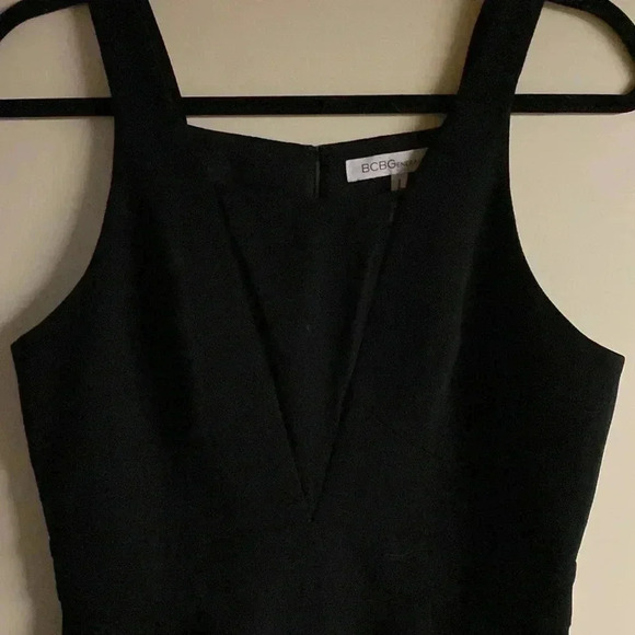 BCBGenerstion Illusion Mesh Deep V Mini Dress - Picture 5 of 8